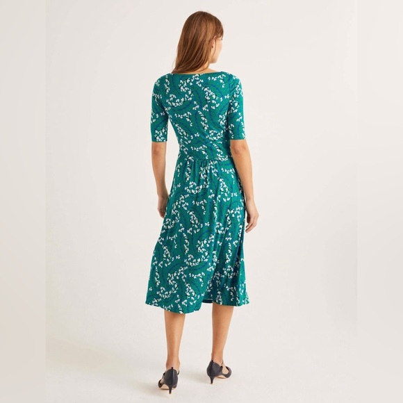 BODEN Eloise Jersey Floral Dress Size 4 With Pockets - Picture 2 of 11